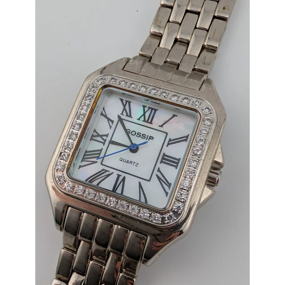 Gossip‎ Watch Women MOP Dial Rhinestones Silver 7.5